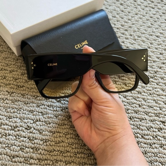 Celine- Chunky Rectangle Acetate Sunglasses (WOMAN) - Picture 2 of 8